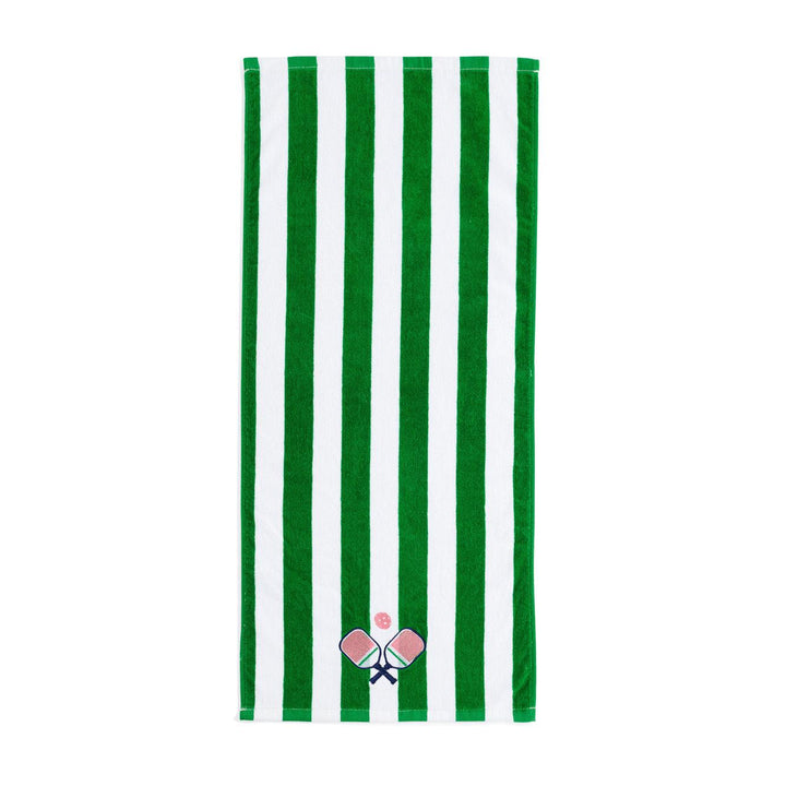 Pickleball Paddles Stripe Pickleball Towel - Green