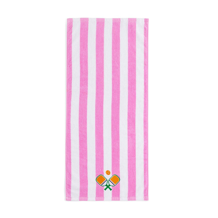 Pickleball Paddles Stripe Pickleball Towel - Pink