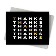 Bold Modern Foil Thank You Greeting Card