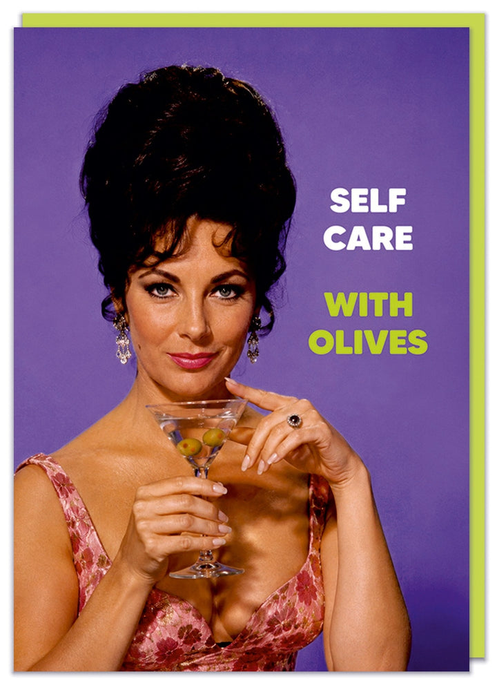 Self Care With Olives Greeting Card