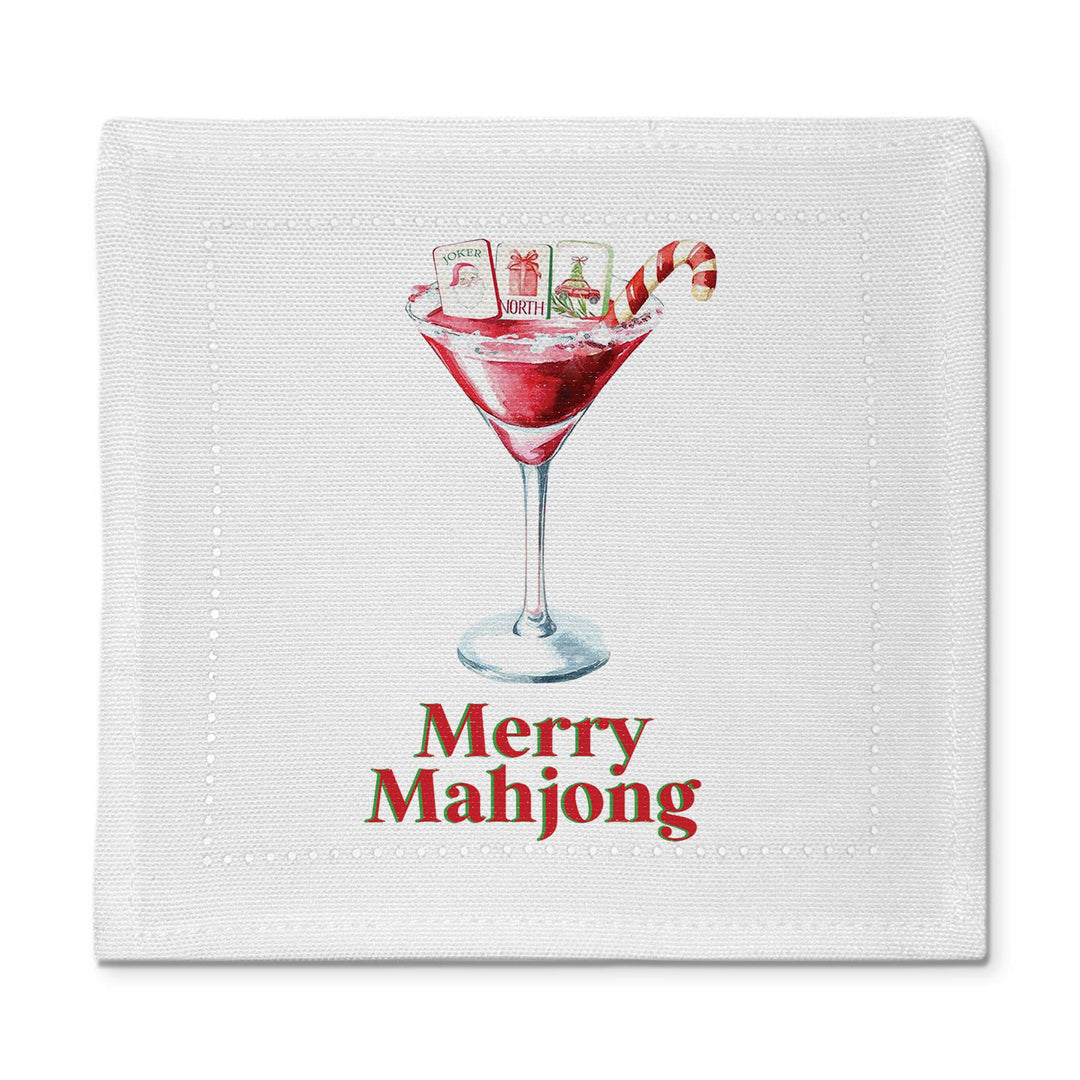 Merry Mahjong Cloth Cocktail Napkins