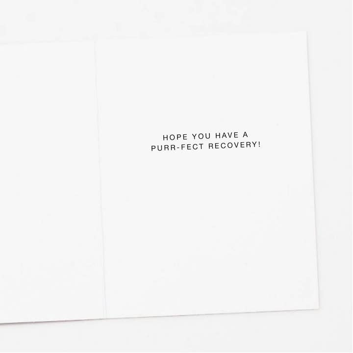 Recuperating Cat Get Well Greeting Card