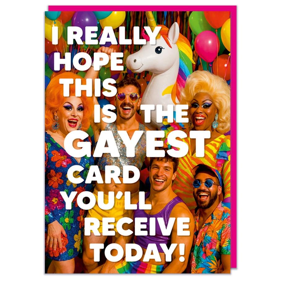 The Gayest Card You'll Receive Today Greeting Card - Just Fabulous Palm Springs