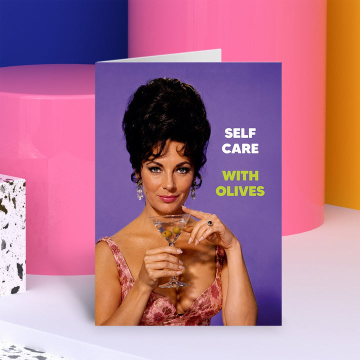 Self Care With Olives Greeting Card