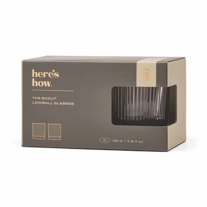 The Scout Lowball Glass - Smoke Set of 2