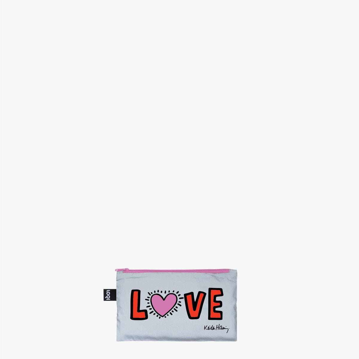 Keith Haring Dog, Heart, Love Reflective Zip Pockets