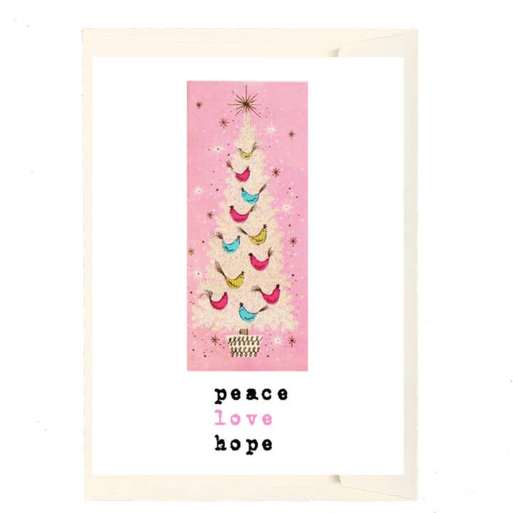 Peace Love And Hope Holiday Card