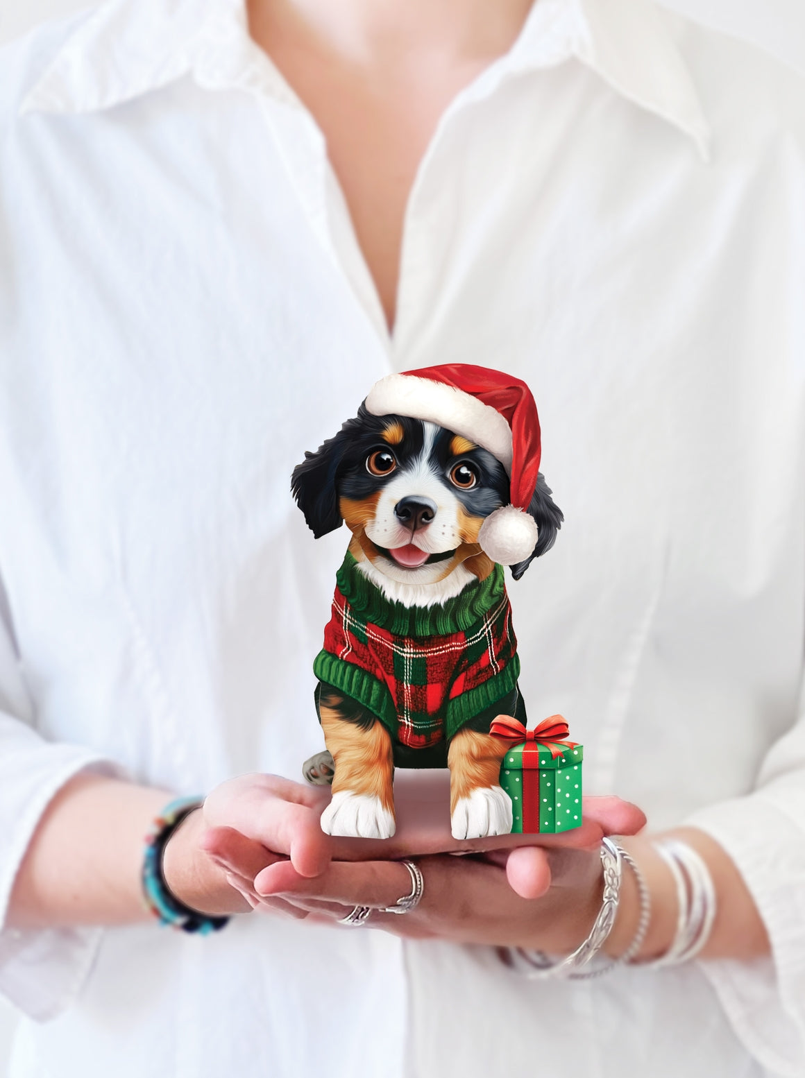 Mini Christmas Puppy Pop Up Card