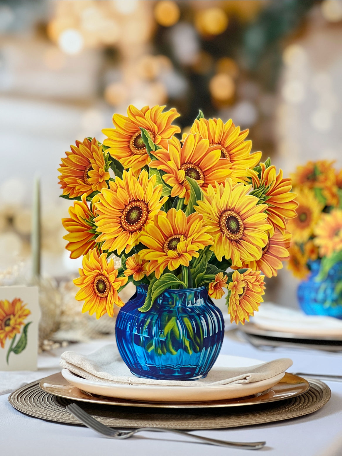 Sunflowers New Vase Pop Up Card