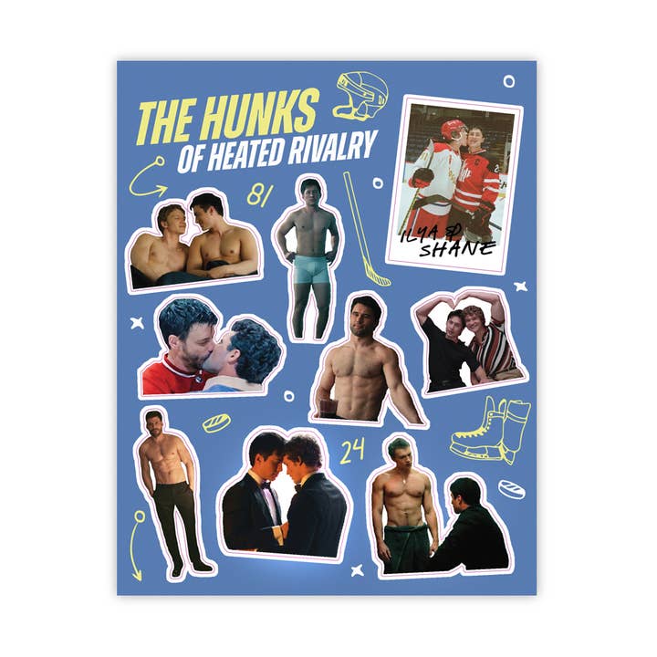 Hunks Of Heated Rivalry Sticker Sheet - Just Fabulous Palm Springs