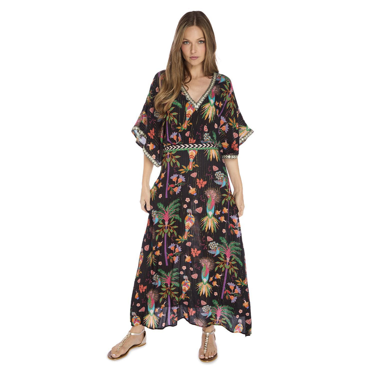 Wild India Print Black Dress - Just Fabulous Palm Springs