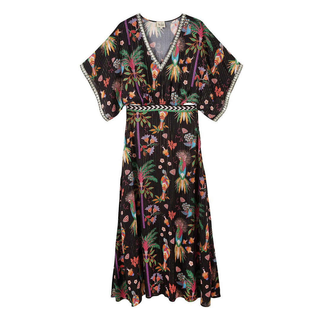 Wild India Print Black Dress - Just Fabulous Palm Springs