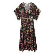 Wild India Print Black Dress - Just Fabulous Palm Springs