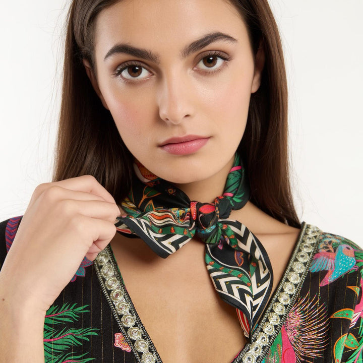 Magic India Print Mini Square Scarf