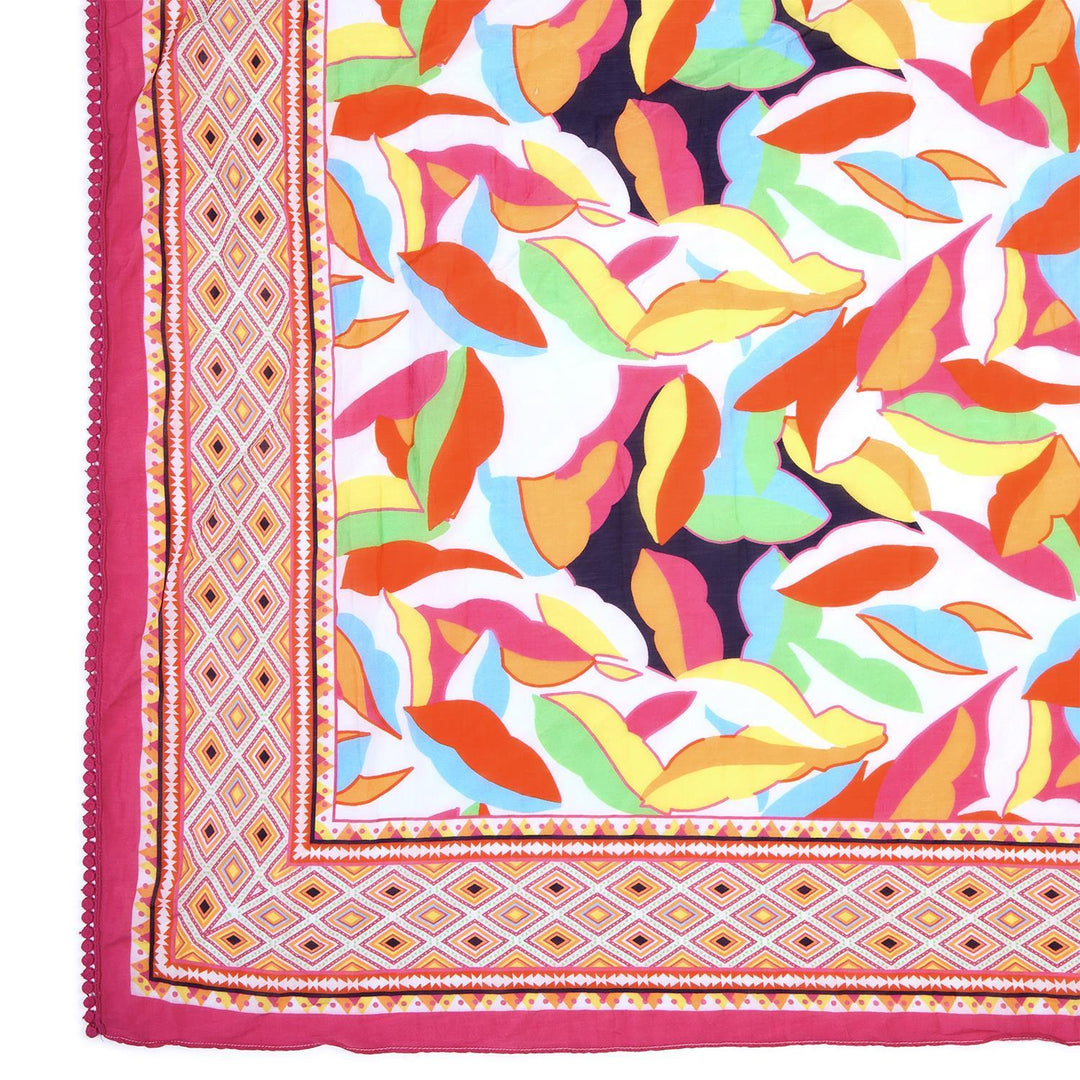 Confetti Wrap Colorful Mosaic Scarf - Pink