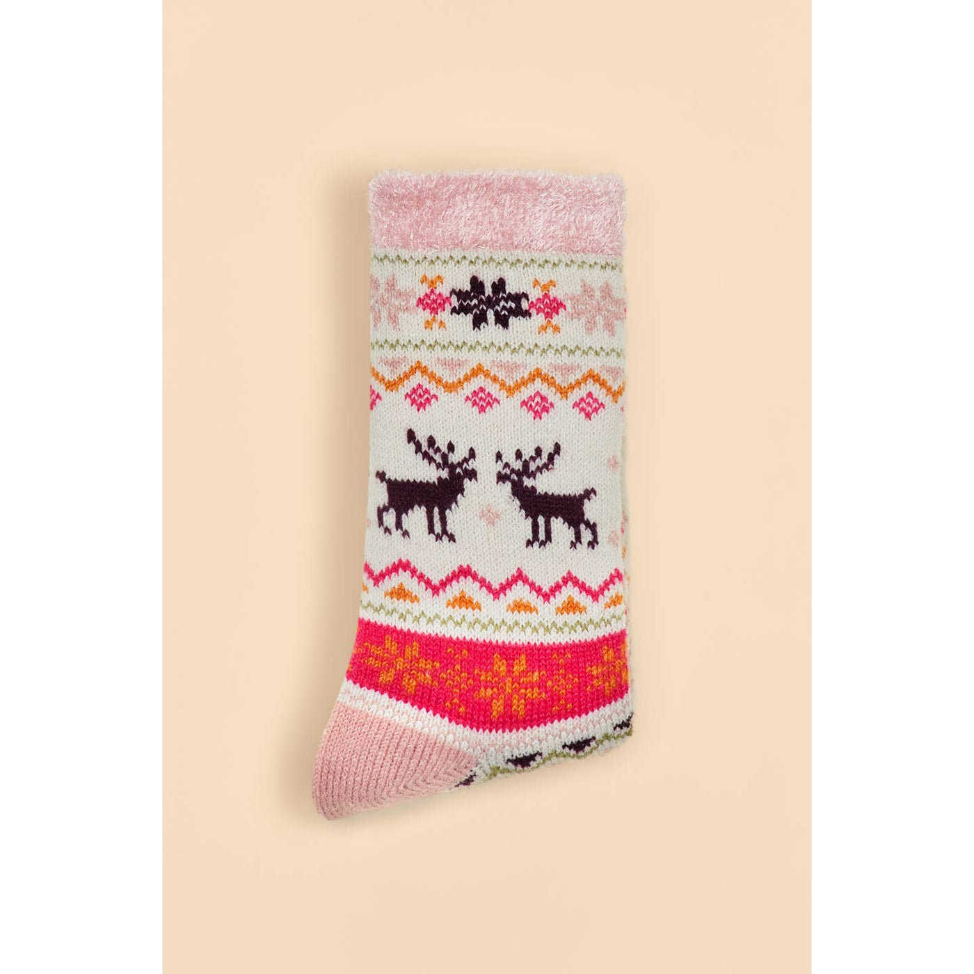 Fair Isle Reindeer Cozy Socks