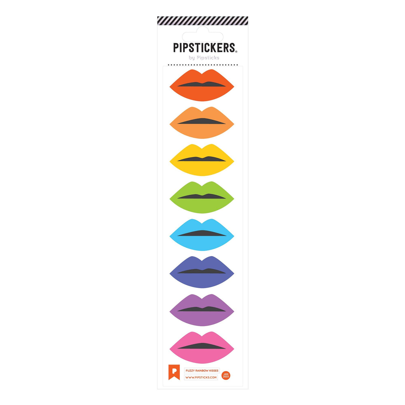 Fuzzy Rainbow Kisses Sticker Pack