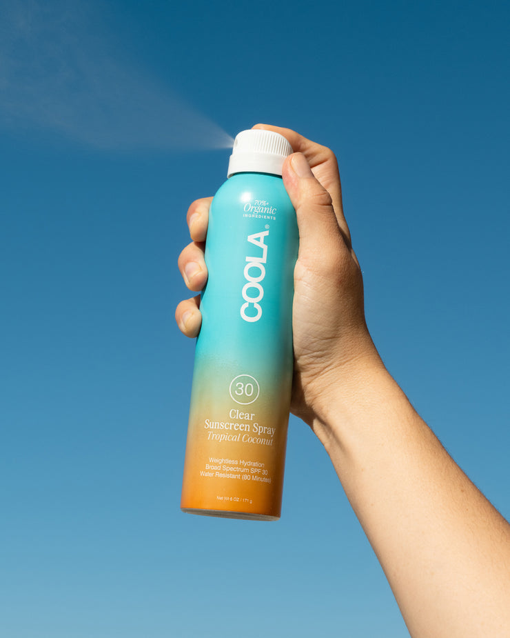 SPF 30 Coola Clear Sunscreen Spray - Tropical Coconut