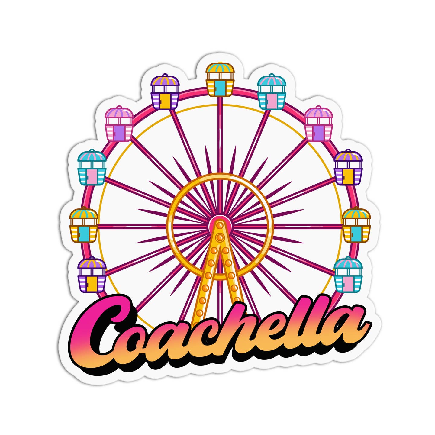 Sticker: Coachella Ferris Wheel