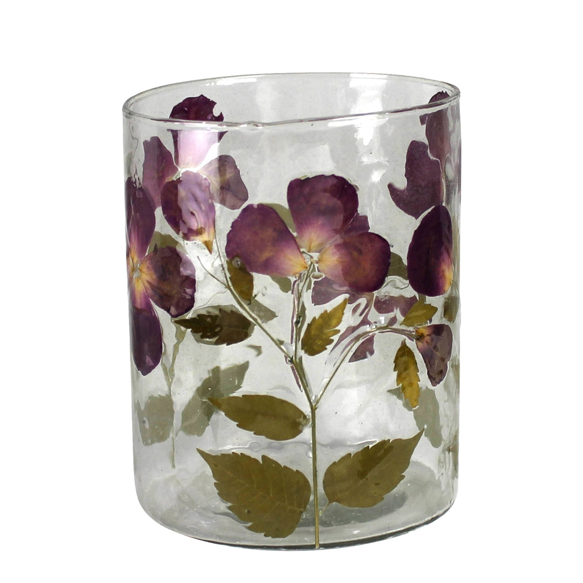 Roses Enamel Hurricane Glass