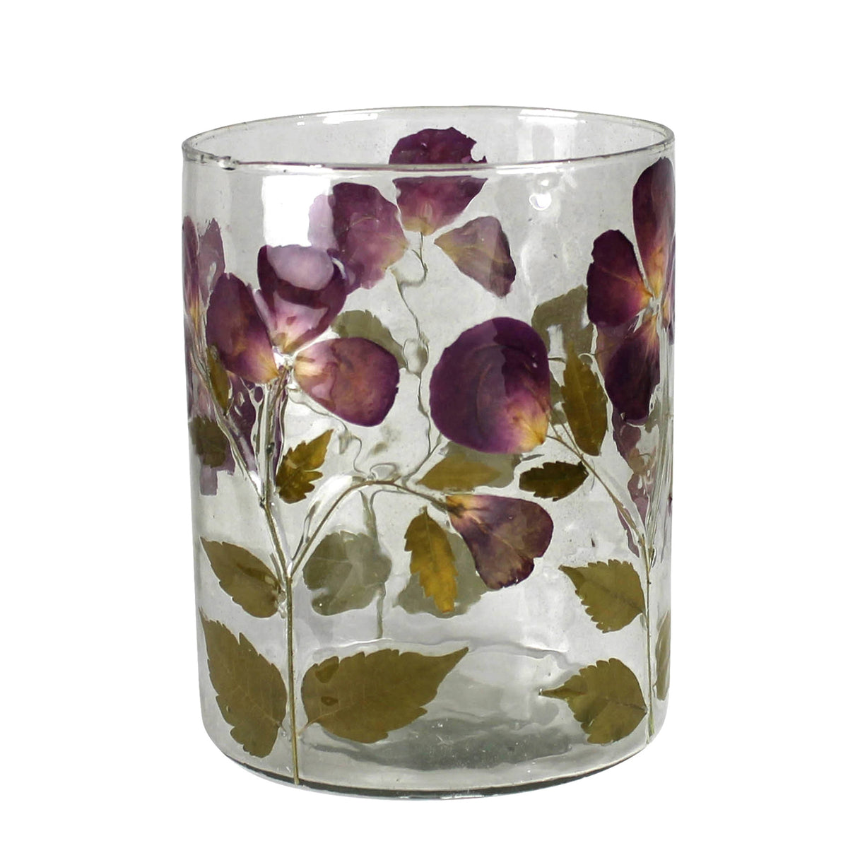 Roses Enamel Hurricane Glass