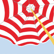 Beach Umbrella Beverage Napkin - Red - Just Fabulous Palm Springs