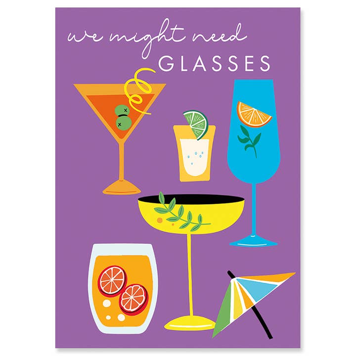 We Need Glasses Birthday Card - Just Fabulous Palm Springs