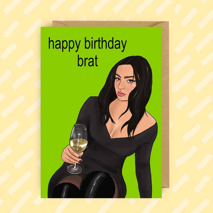 Charli XCX Brat Happy Birthday Card