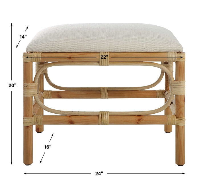 Laguna Small Bench - White