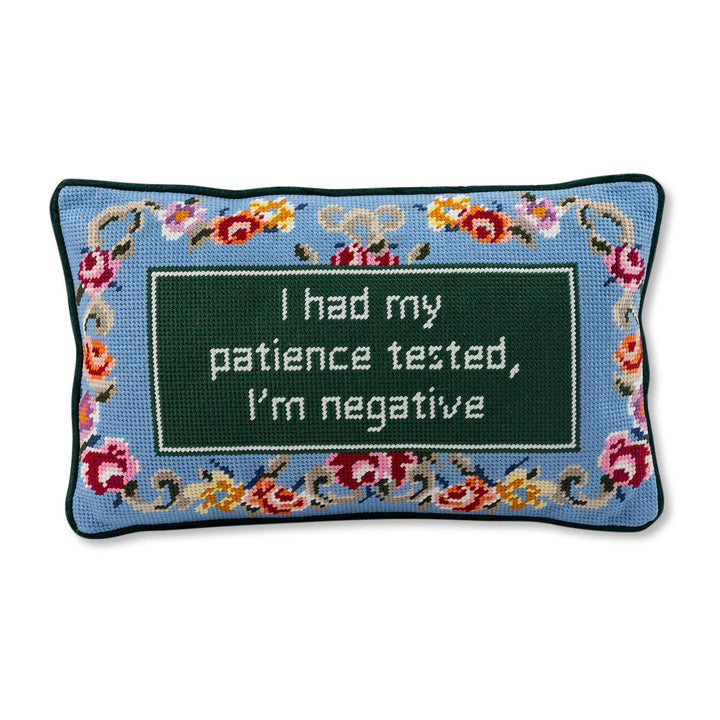 Patience Needlepoint Pillow