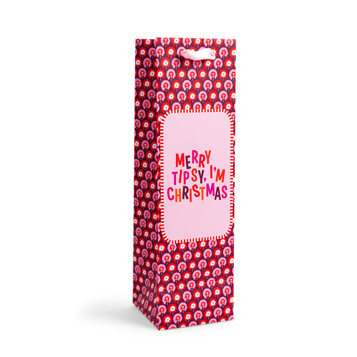Merry Tipsy Gift Bag - Wine