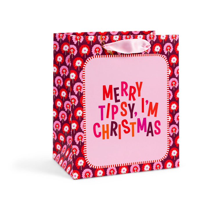 Merry Tipsy Christmas Gift Bag - Medium
