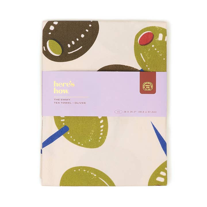 The Emmy Tea Towel - Olives
