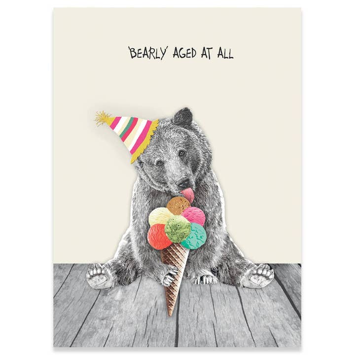 Bearly Aged Birthday Card - Just Fabulous Palm Springs