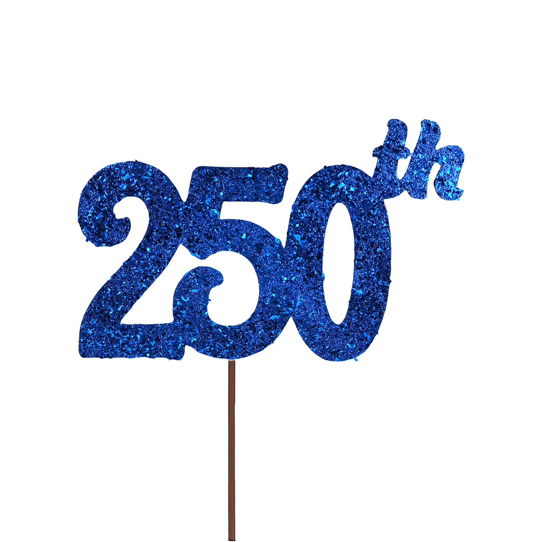 Glitter America's 250th Birthday Metal Easel - Blue