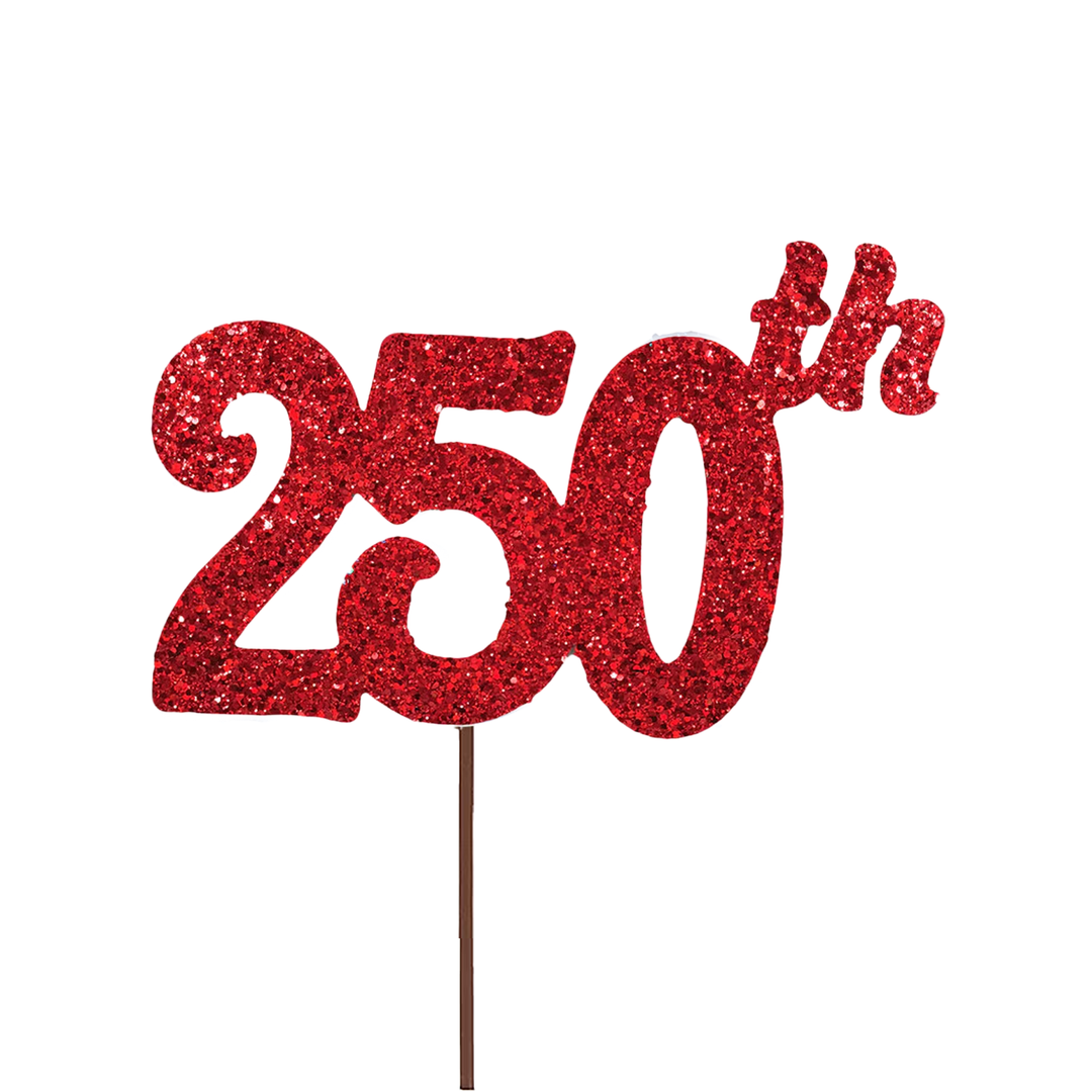 Glitter America's 250th Birthday Metal Easel - Red