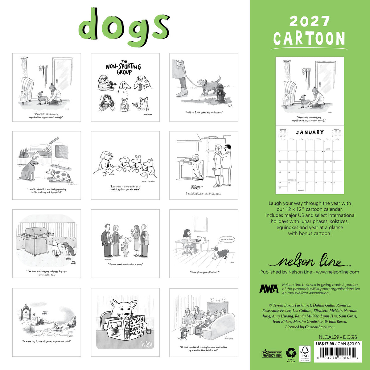 Dogs - 2027 Wall Calendar - Just Fabulous Palm Springs