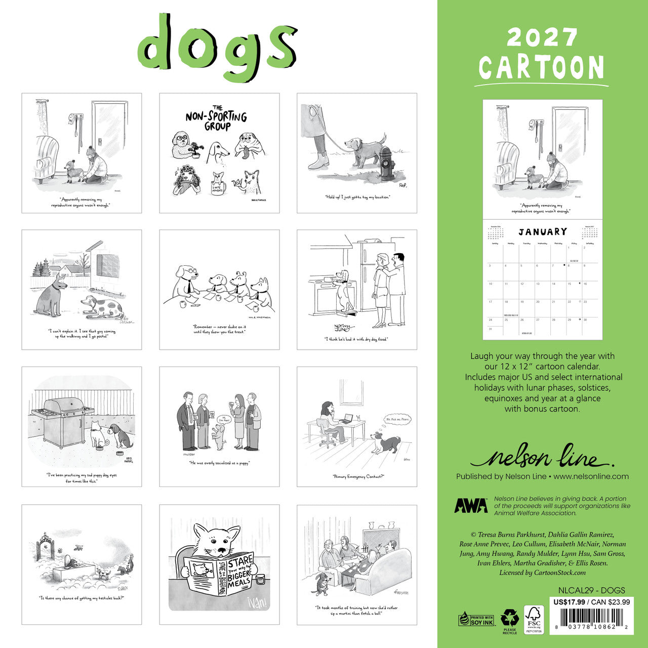 Dogs - 2027 Wall Calendar - Just Fabulous Palm Springs