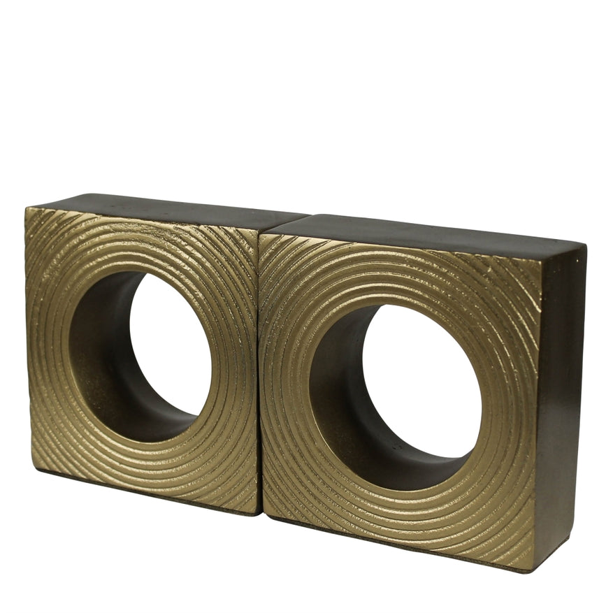 Biblio Brass Bookends