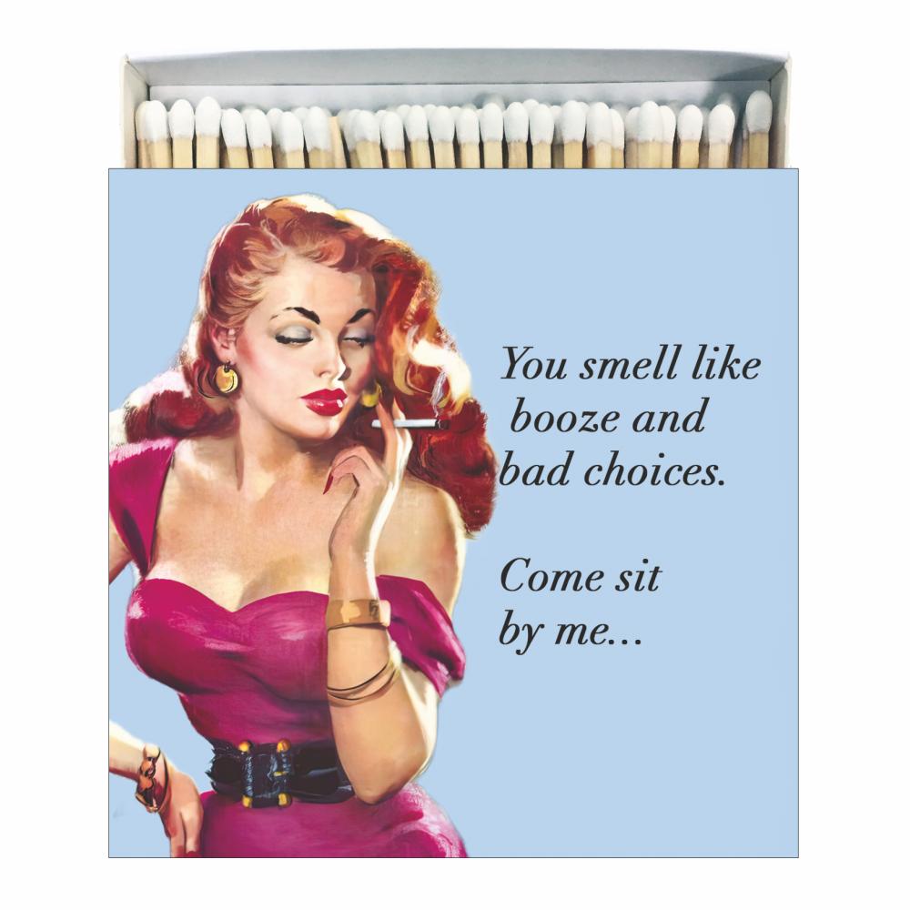 Come Sit By Me Square Box Matches - Just Fabulous Palm Springs