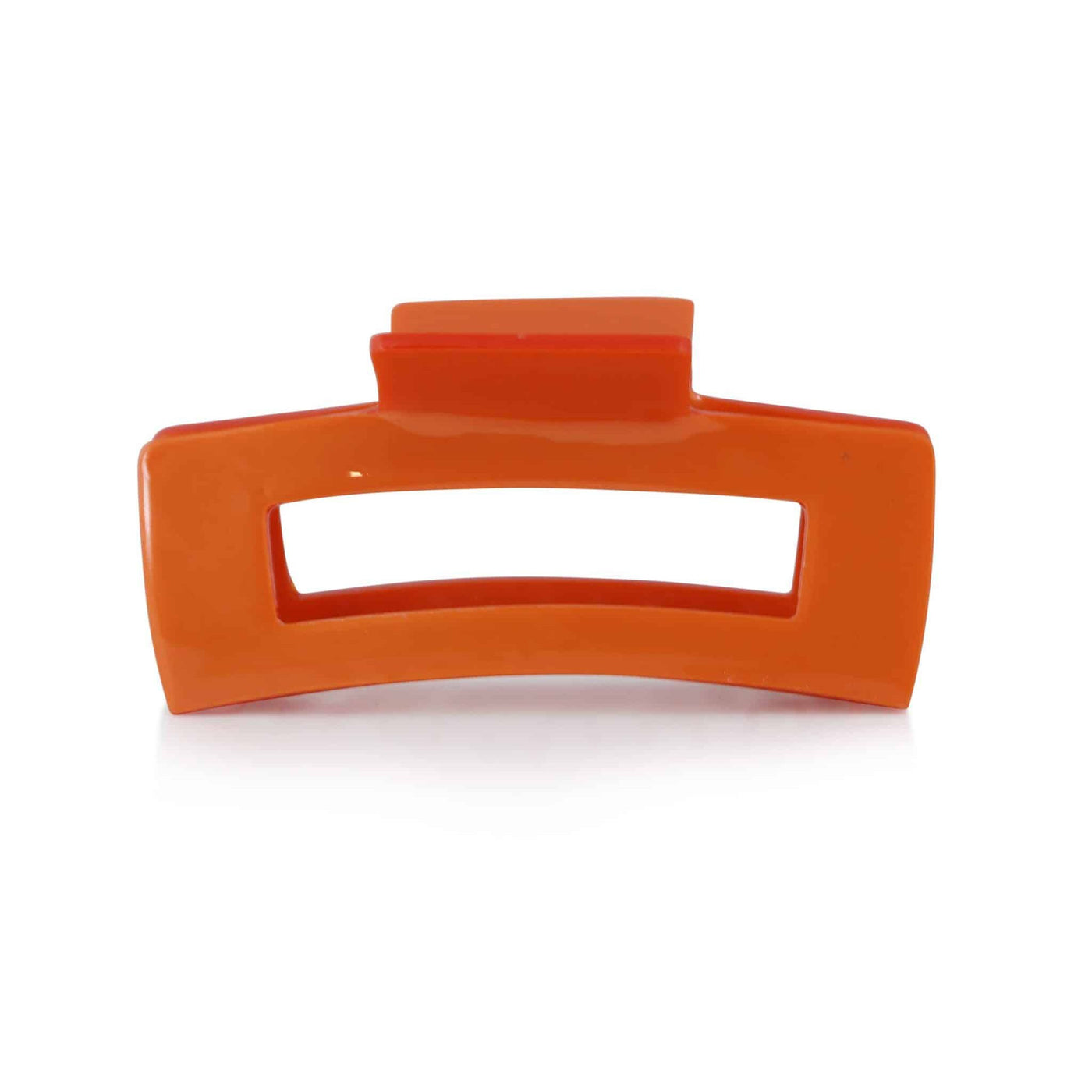 Elsa Oversized Resin Bulldog Hairclip - Orange