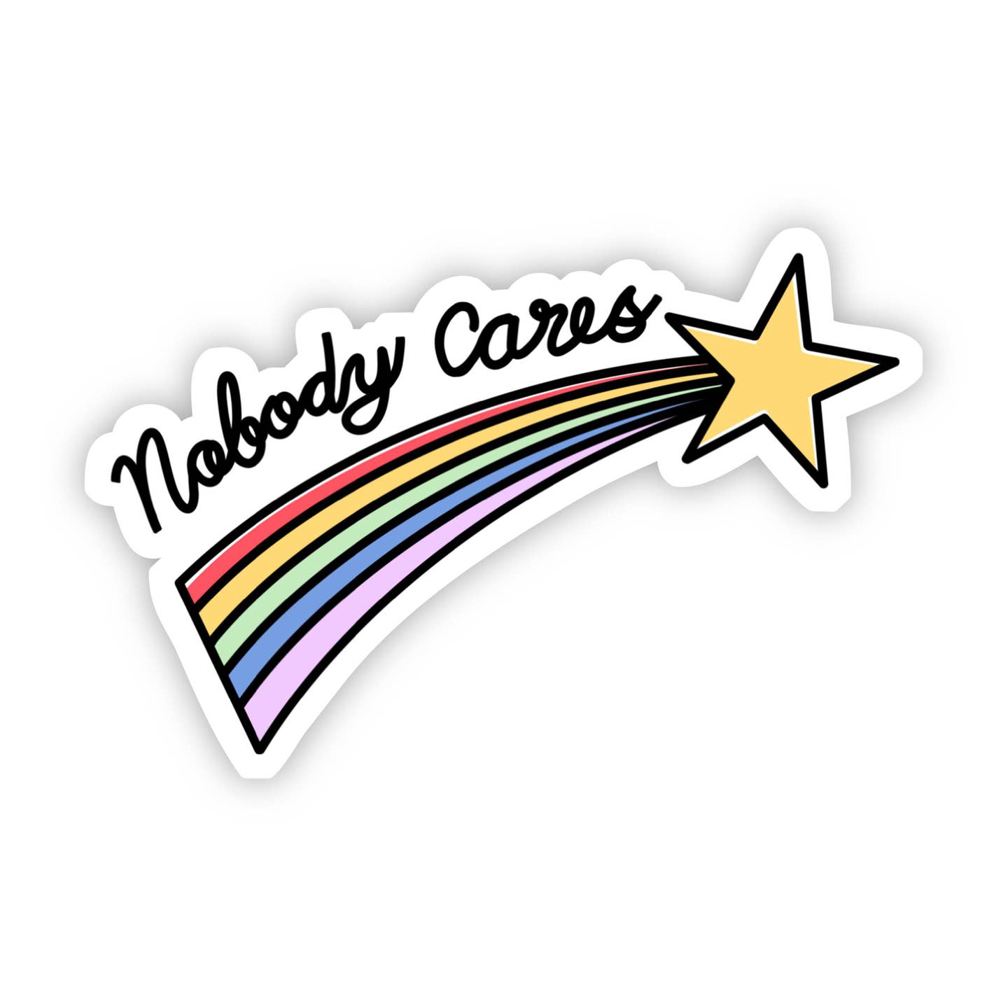 Nobody Cares Shooting Star Sticker - Just Fabulous Palm Springs