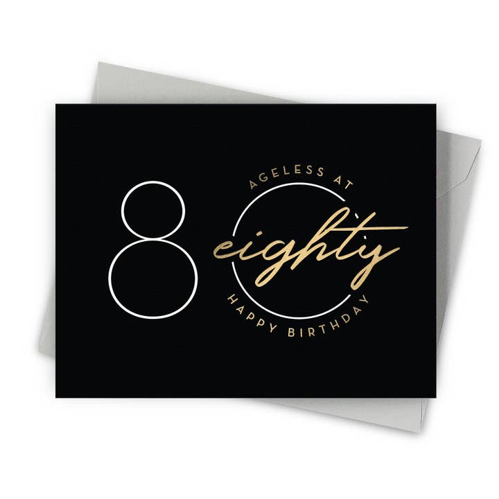 Ageless Eighty Birthday Card - Just Fabulous Palm Springs