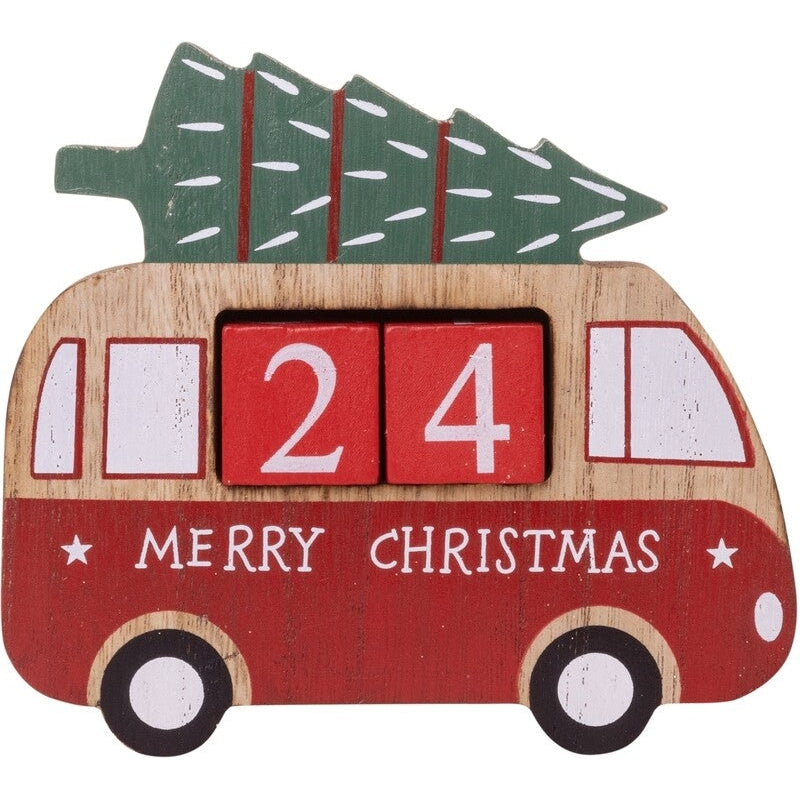 Painted Wood Camper Advent Calendar