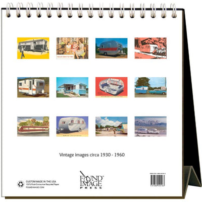 2025 Travel Trailers Easel Desk Calendar