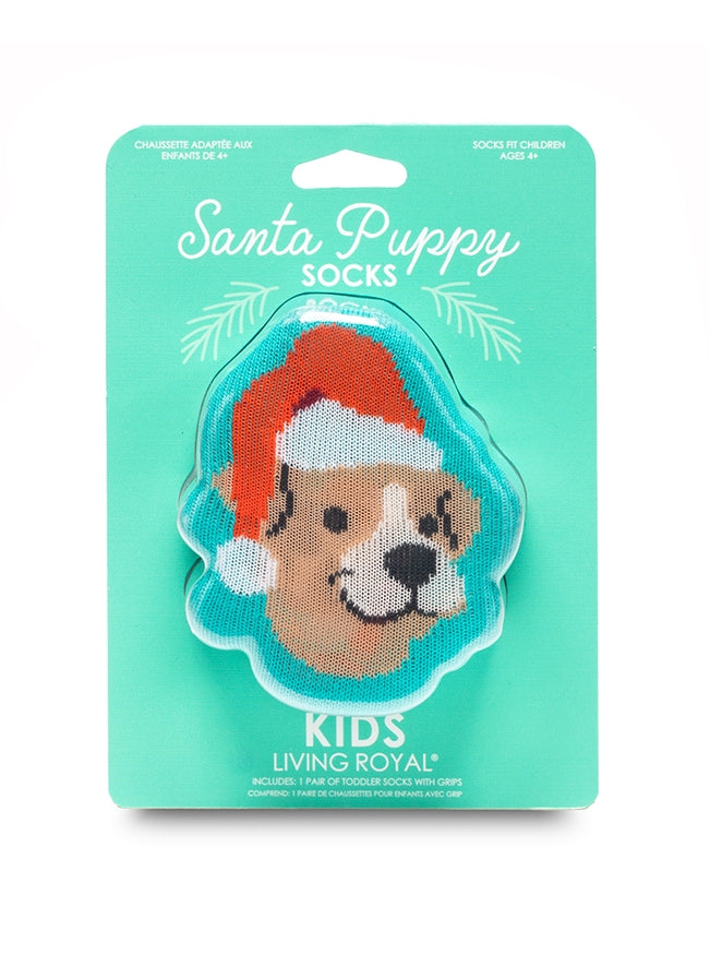 Santa Puppy 3D Packaged Socks