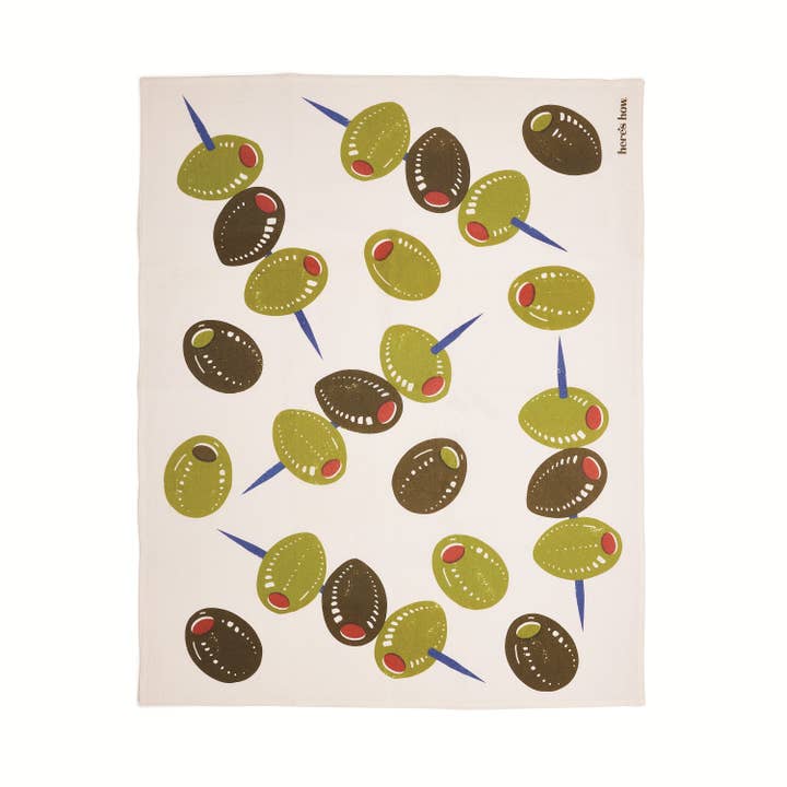 The Emmy Tea Towel - Olives - Just Fabulous Palm Springs