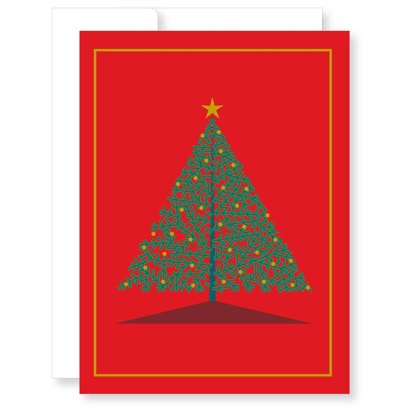 Gilded Tree Christmas Holiday Card