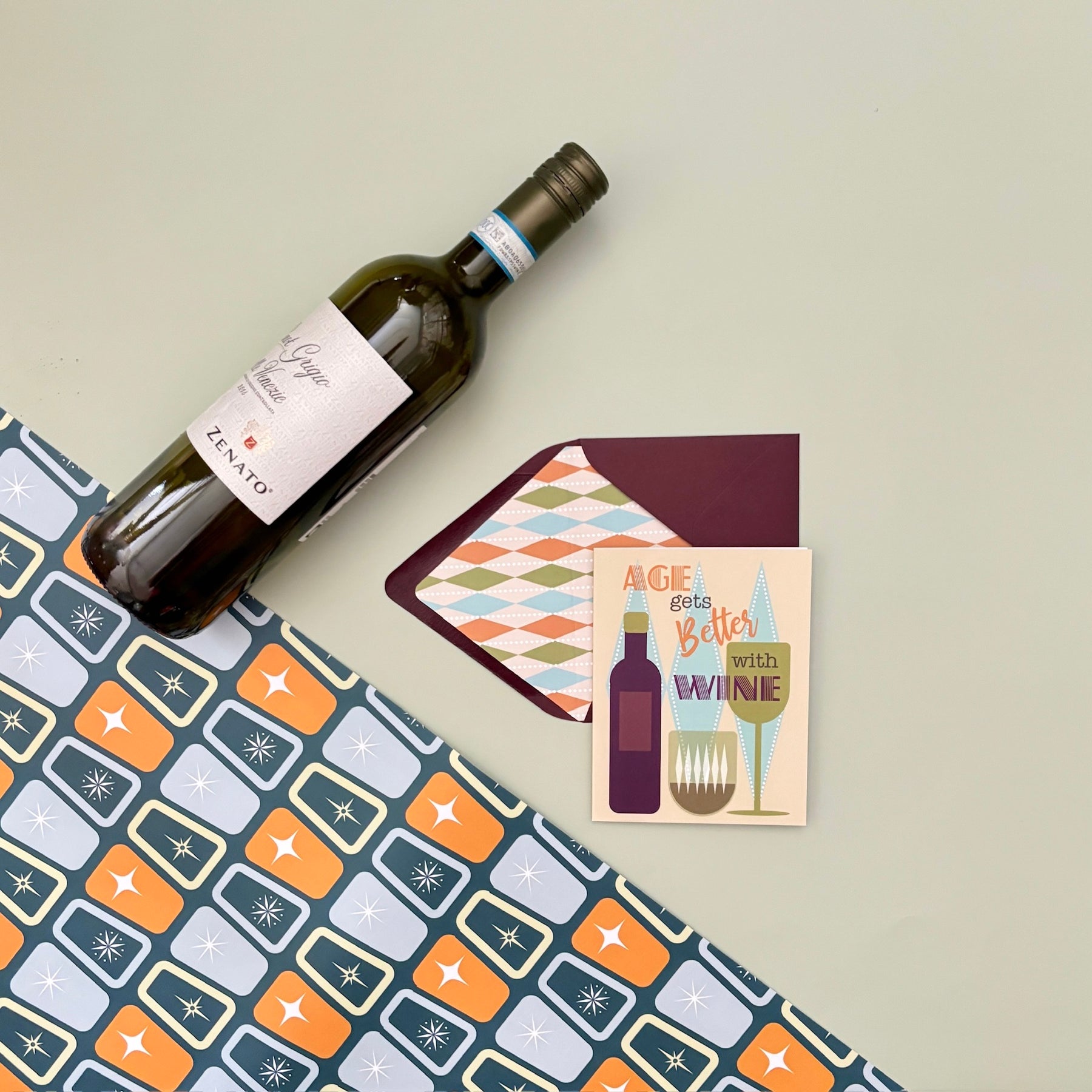 Age Gets Better With Wine Birthday Card