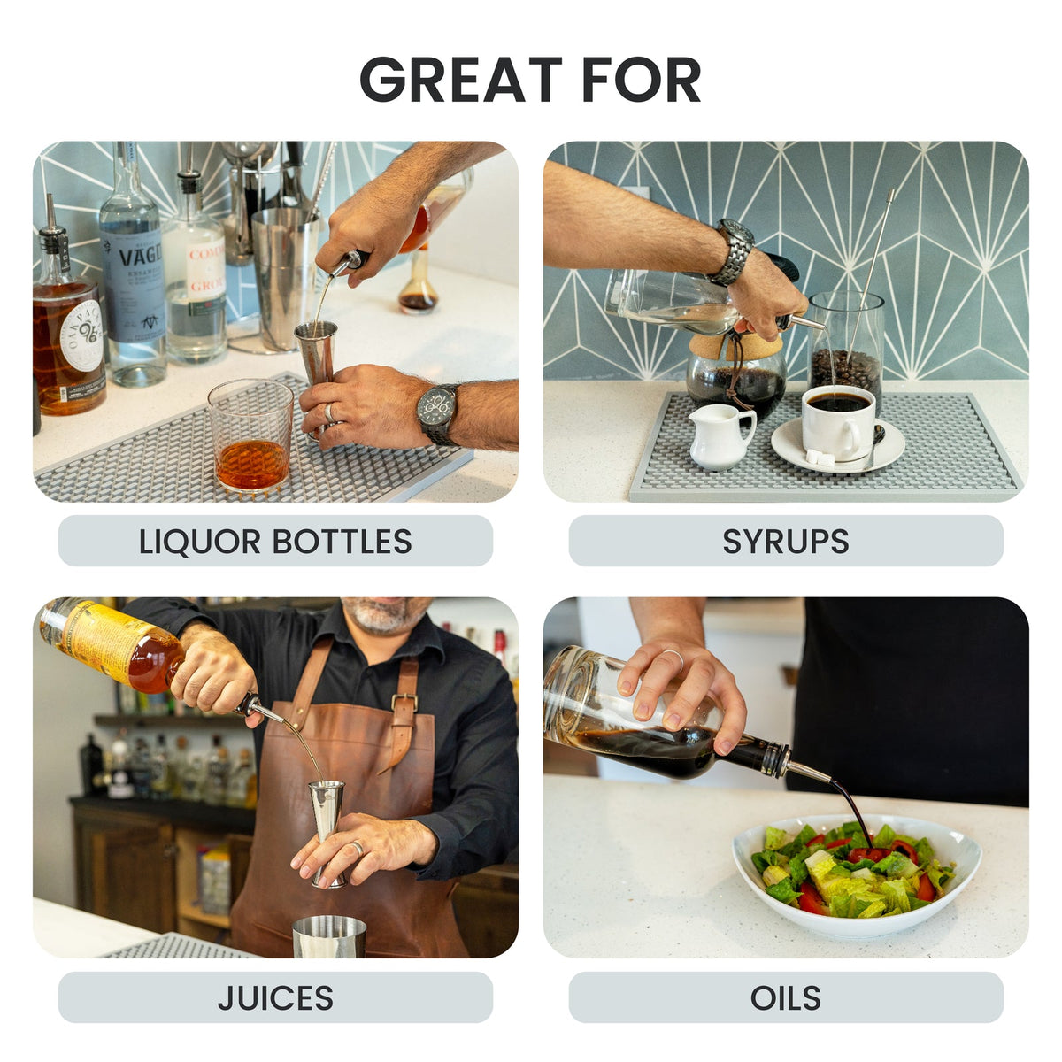 Black Pour Spout (Set Of 6)